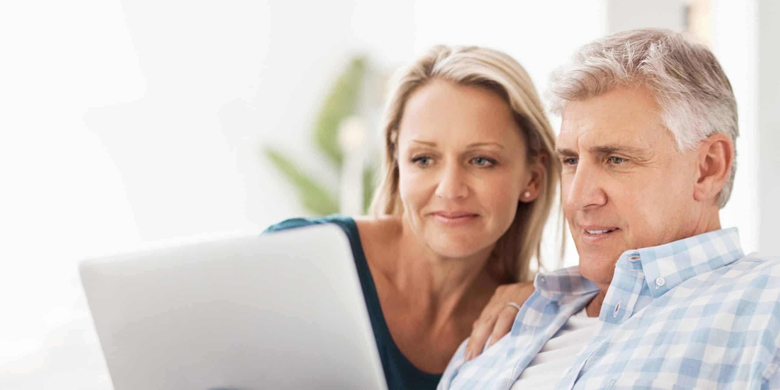 Couple browsing on a computer